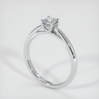 0.51 Ct. Sapphire Ring, 18K White Gold 2