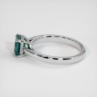 1.25 Ct. Bluish Green Sapphire Ring, 18K White Gold 4