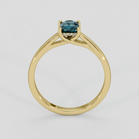 1.01 Ct. Greenish Blue Sapphire Ring, 14K Yellow Gold 3