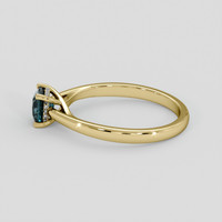 1.01 Ct. Greenish Blue Sapphire Ring, 14K Yellow Gold 4