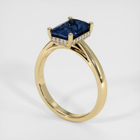 2.09 Ct. Blue Sapphire Ring, 14K Yellow Gold 2