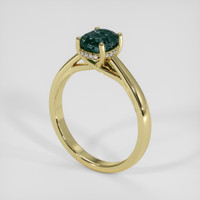 1.55 Ct. Bluish Green Sapphire Ring, 14K Yellow Gold 2