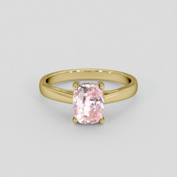 2.08 Ct. Pink Sapphire Ring, 14K Yellow Gold 1