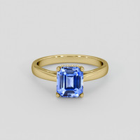 2.17 Ct. Blue Sapphire Ring, 14K Yellow Gold 1