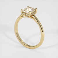 2.43 Ct. Peach Sapphire Ring, 14K Yellow Gold 2