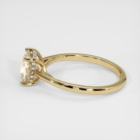 2.43 Ct. Peach Sapphire Ring, 14K Yellow Gold 4