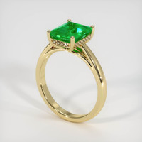 1.98 Ct. Emerald Ring, 18K Yellow Gold 2