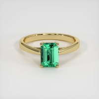 1.19 Ct. Emerald Ring, 18K Yellow Gold 1