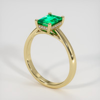 1.19 Ct. Emerald Ring, 18K Yellow Gold 2