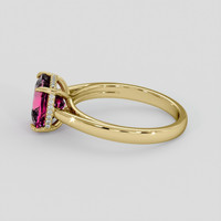 2.79 Ct. Purplish Pink Rhodolite Garnet Ring, 18K Yellow Gold 4
