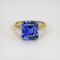 7.17 Ct. Blue Sapphire Ring, 18K Yellow Gold 1