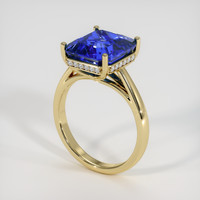 7.17 Ct. Blue Sapphire Ring, 18K Yellow Gold 2