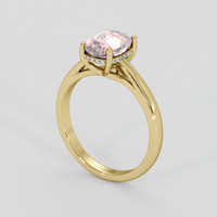 2.08 Ct. Pink Sapphire Ring, 18K Yellow Gold 2