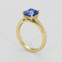 2.17 Ct. Blue Sapphire Ring, 18K Yellow Gold 2