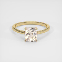 2.43 Ct. Peach Sapphire Ring, 18K Yellow Gold 1