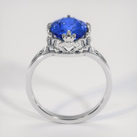 3.65 Ct. Blue Sapphire Ring, Platinum 950 3