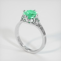 1.50 Ct. Emerald Ring, Platinum 950 2