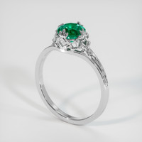 0.76 Ct. Emerald Ring, Platinum 950 2