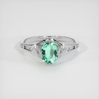 0.57 Ct. Emerald Ring, Platinum 950 1
