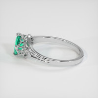 0.57 Ct. Emerald Ring, Platinum 950 4