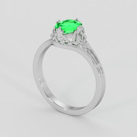 0.60 Ct. Emerald Ring, Platinum 950 2