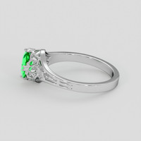 0.60 Ct. Emerald Ring, Platinum 950 4
