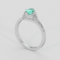 0.58 Ct. Emerald Ring, Platinum 950 2
