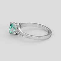 0.58 Ct. Emerald Ring, Platinum 950 4