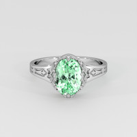 1.58 Ct. Emerald Ring, Platinum 950 1