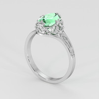 1.58 Ct. Emerald Ring, Platinum 950 2