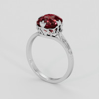 3.10 Ct. Brownish Red Malaya Garnet Ring, Platinum 950 2