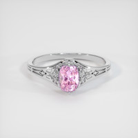 1.09 Ct. Pink Sapphire Ring, Platinum 950 1
