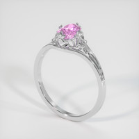 1.09 Ct. Pink Sapphire Ring, Platinum 950 2