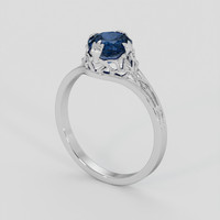 1.30 Ct. Blue Sapphire Ring, Platinum 950 2