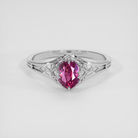 1.04 Ct. Reddish Pink Sapphire Ring, Platinum 950 1