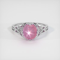 2.88 Ct. Reddish Pink Sapphire Ring, Platinum 950 1