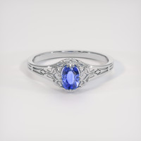 0.43 Ct. Blue Sapphire Ring, Platinum 950 1