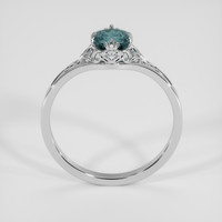 1.05 Ct. Greenish Blue Sapphire Ring, Platinum 950 3