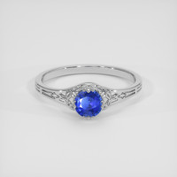 0.48 Ct. Blue Sapphire Ring, Platinum 950 1