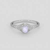 0.92 Ct. Purple Sapphire Ring, Platinum 950 1