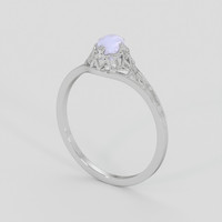 0.92 Ct. Purple Sapphire Ring, Platinum 950 2