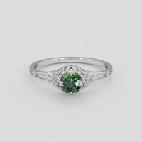 1.00 Ct. Green Sapphire Ring, Platinum 950 1