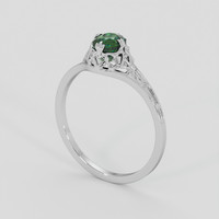 1.00 Ct. Green Sapphire Ring, Platinum 950 2