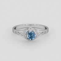 0.52 Ct. Blue Sapphire Ring, Platinum 950 1