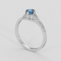 0.52 Ct. Blue Sapphire Ring, Platinum 950 2