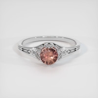 0.49 Ct. Padparadscha Sapphire Ring, Platinum 950 1