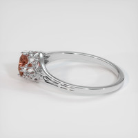 0.49 Ct. Padparadscha Sapphire Ring, Platinum 950 4