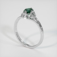 0.75 Ct. Bluish Green Sapphire Ring, Platinum 950 2