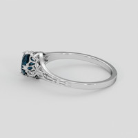 1.59 Ct. Greenish Blue Sapphire Ring, Platinum 950 4