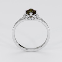 0.83 Ct. Greenish Brown Sapphire Ring, Platinum 950 3